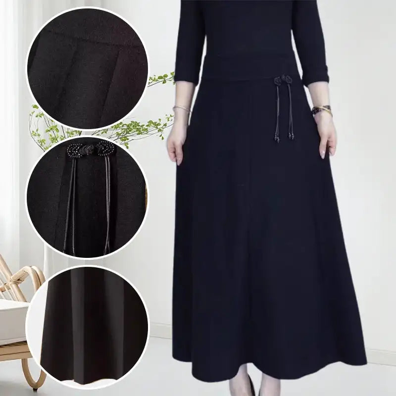 Saia Alfaiataria Maria Joaquina™ com Cintura Elástica e Laço Chique / Mulher que Inspira Respeito e Encanta com Personalidade!