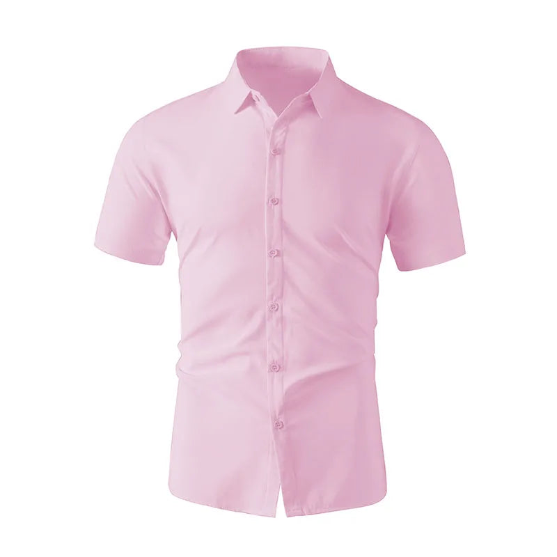 Camisa Marco™ com Modelagem Slim, Gola Clássica e Manga Curta