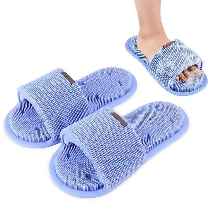 Chinelo Spa Clean™ com Cerdas Massageadoras / Limpeza e Relaxamento para seus Pés no Banho!