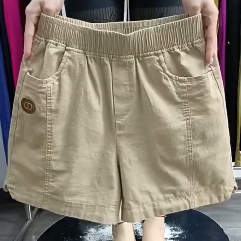 (Super Promo: Compre 2 Leve 3) Shorts Clarisse™ em Sarja com Cintura Elástica e Caimento Soltinho / Elegância e Frescor para o Verão!