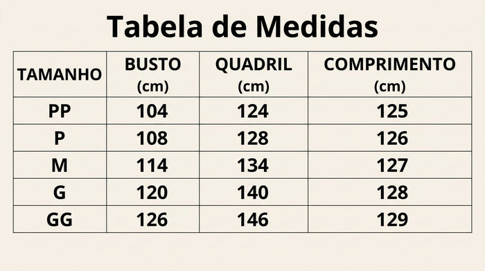 Guia de Tamanhos