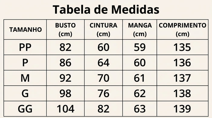 Guia de Tamanhos
