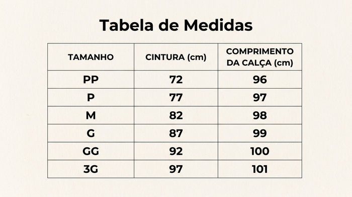 Guia de Tamanhos