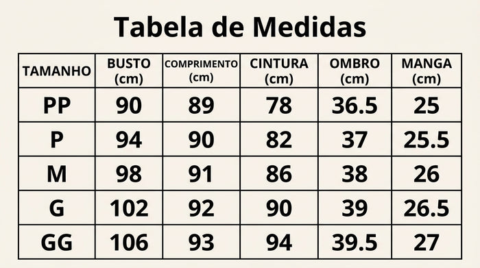 Guia de Tamanhos