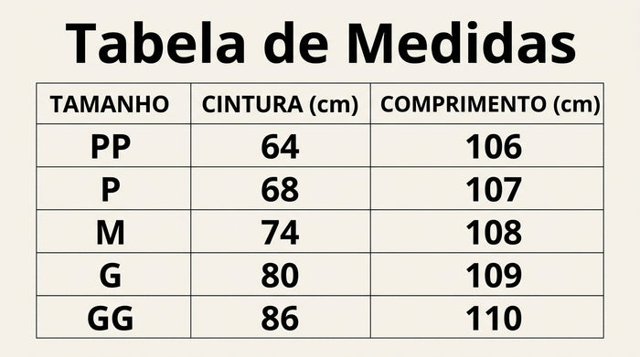 Guia de Tamanhos
