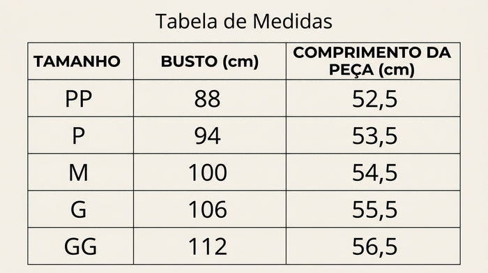 Guia de Tamanhos