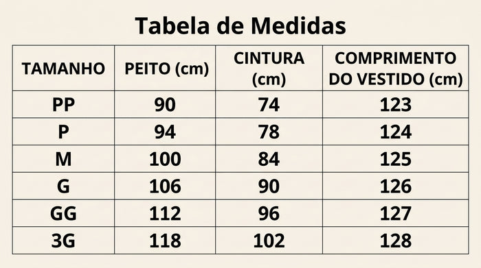 Guia de Tamanhos