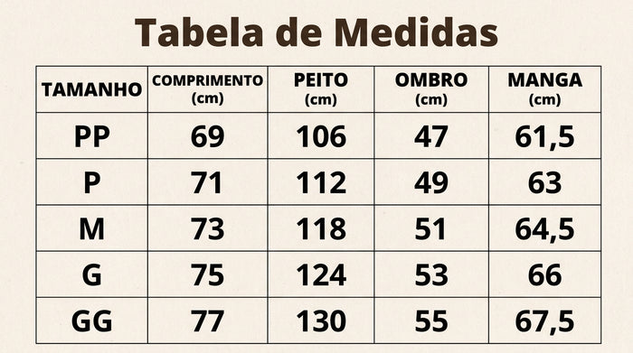 Guia de Tamanhos