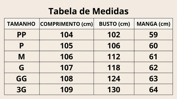 Guia de Tamanhos