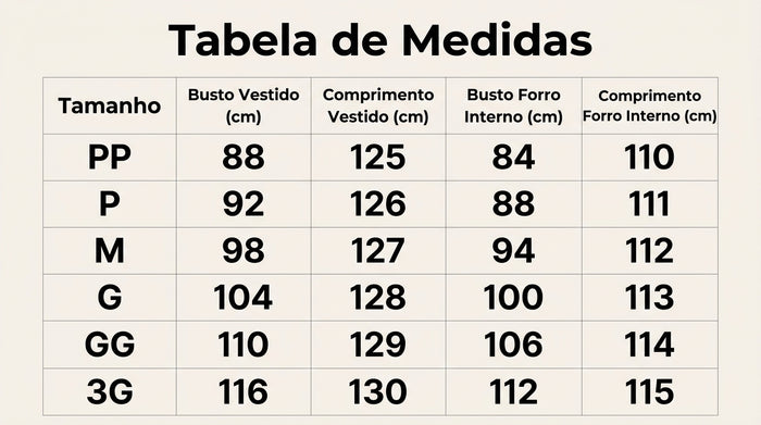 Guia de Tamanhos