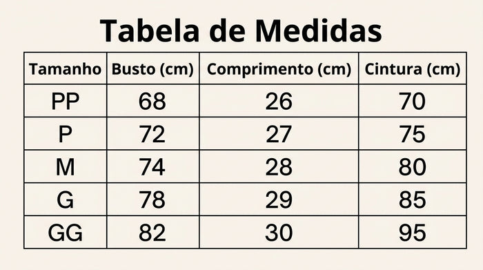 Guia de Tamanhos