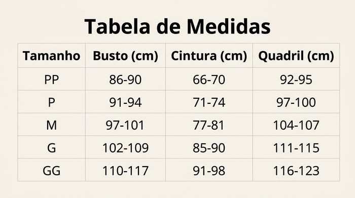 Guia de Tamanhos