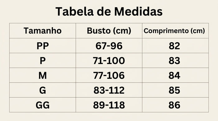 Guia de Tamanhos
