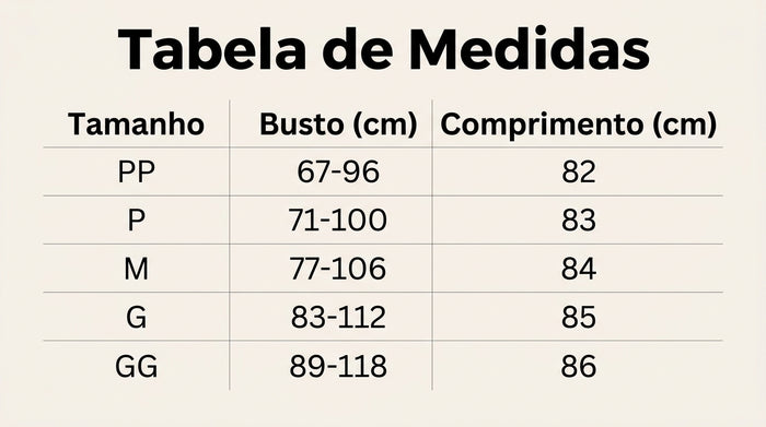 Guia de Tamanhos