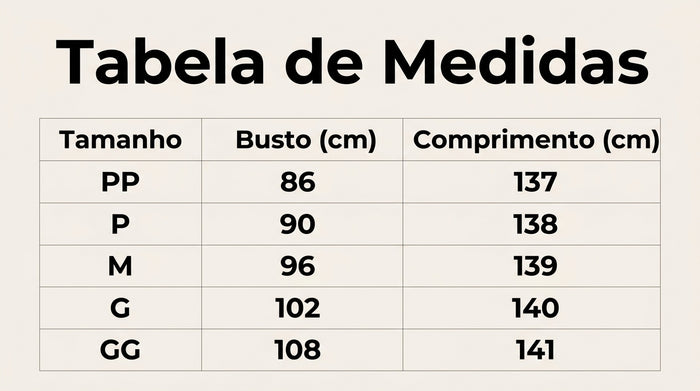 Guia de Tamanhos