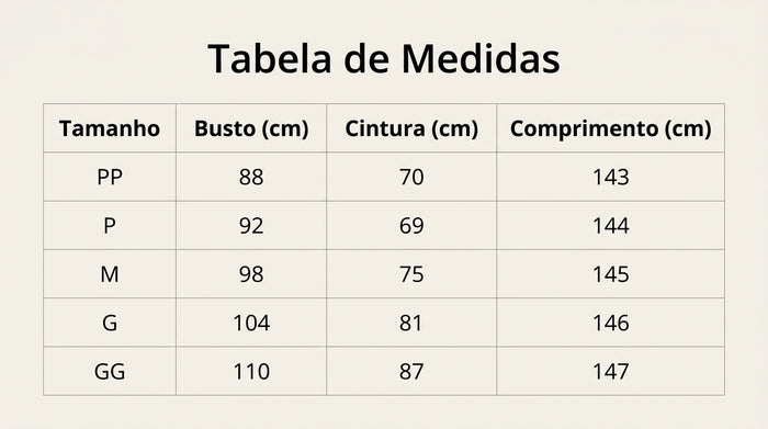 Guia de Tamanhos