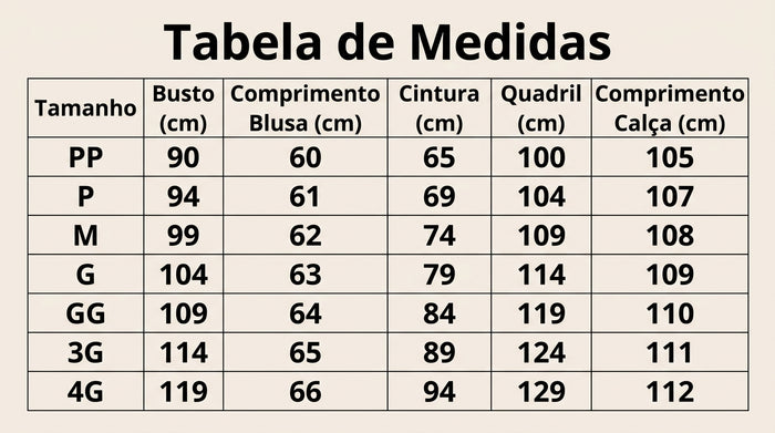 Guia de Tamanhos