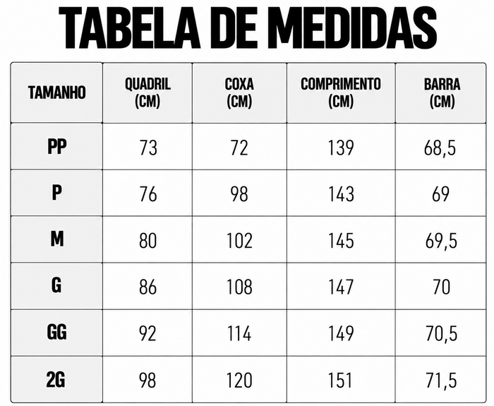 Guia de Tamanhos