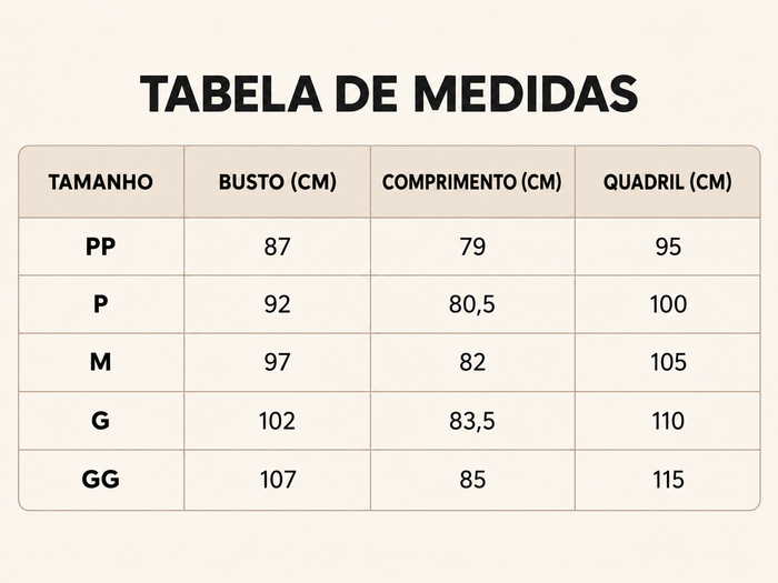 Guia de Tamanhos
