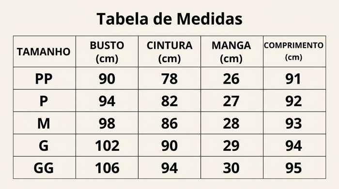 Guia de Tamanhos