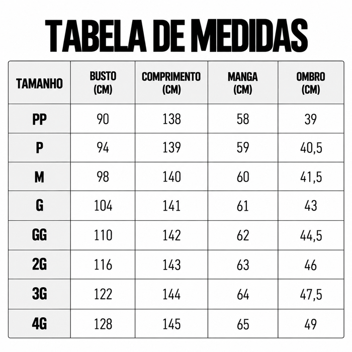 Guia de Tamanhos