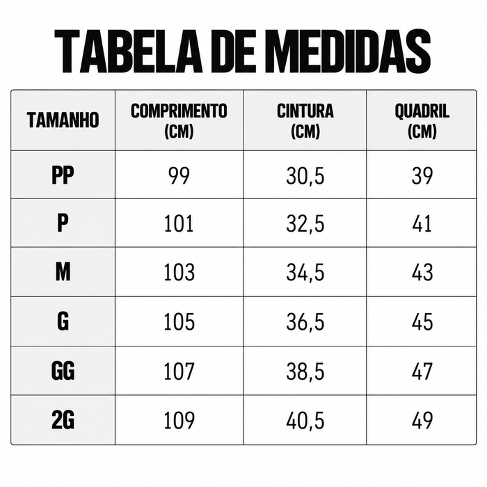 Guia de Tamanhos