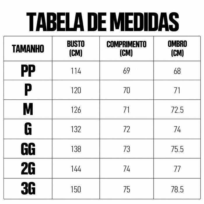 Guia de Tamanhos