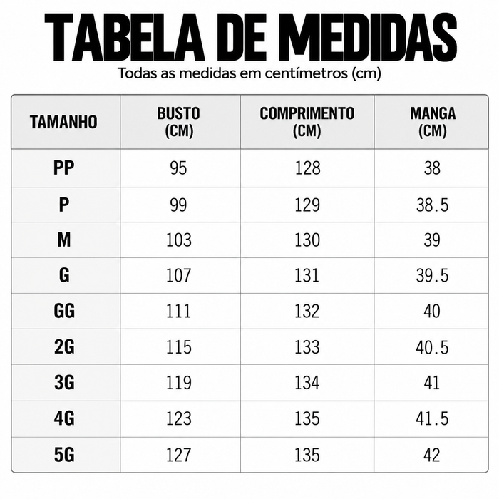 Guia de Tamanhos