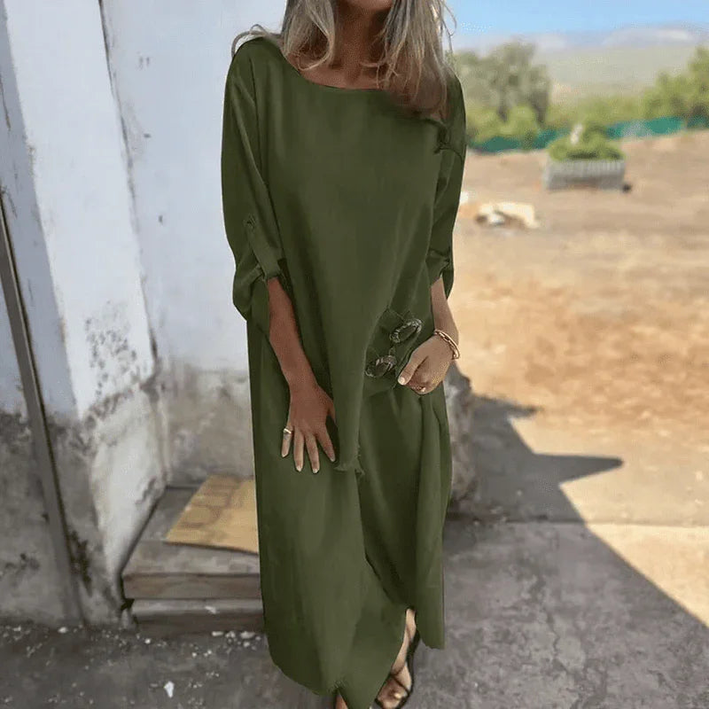 Conjunto Essência™ em Viscose Leve com Design Assimétrico / Para Mulheres que Irradiam Leveza e Elegância Natural!