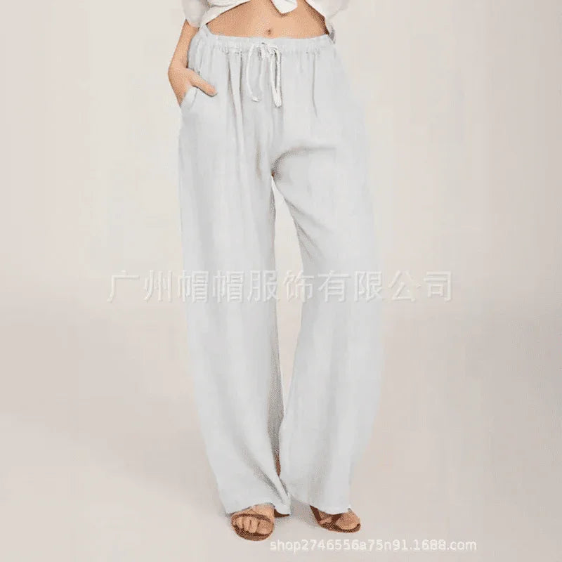 Calça Bruma™ em Linho de Algodão / Toque Suave, Caimento Livre e Estilo Natural!