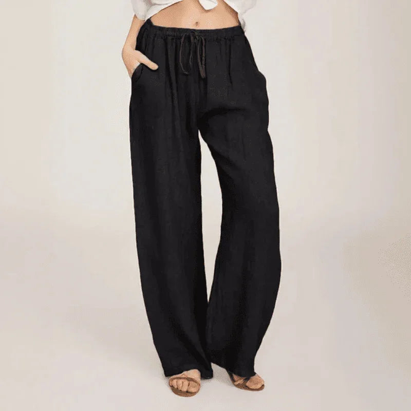 Calça Bruma™ em Linho de Algodão / Toque Suave, Caimento Livre e Estilo Natural!