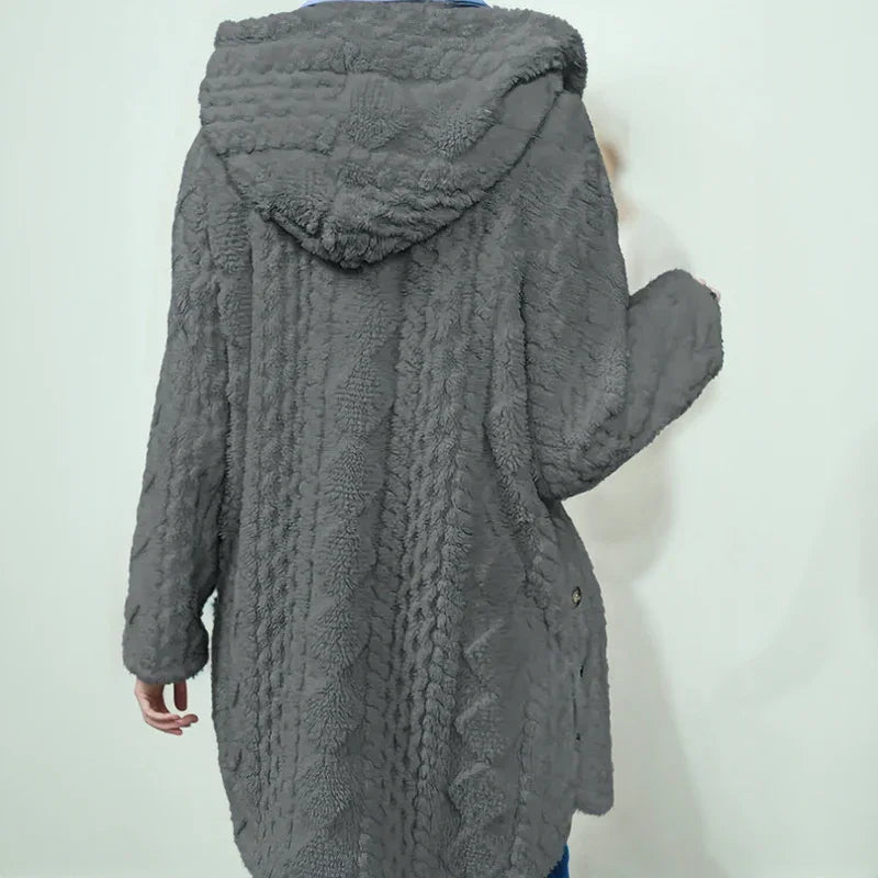 Casaco Melrose™ em Pelúcia com Comprimento Longo / Conforto e Charme nos Dias mais Frios!