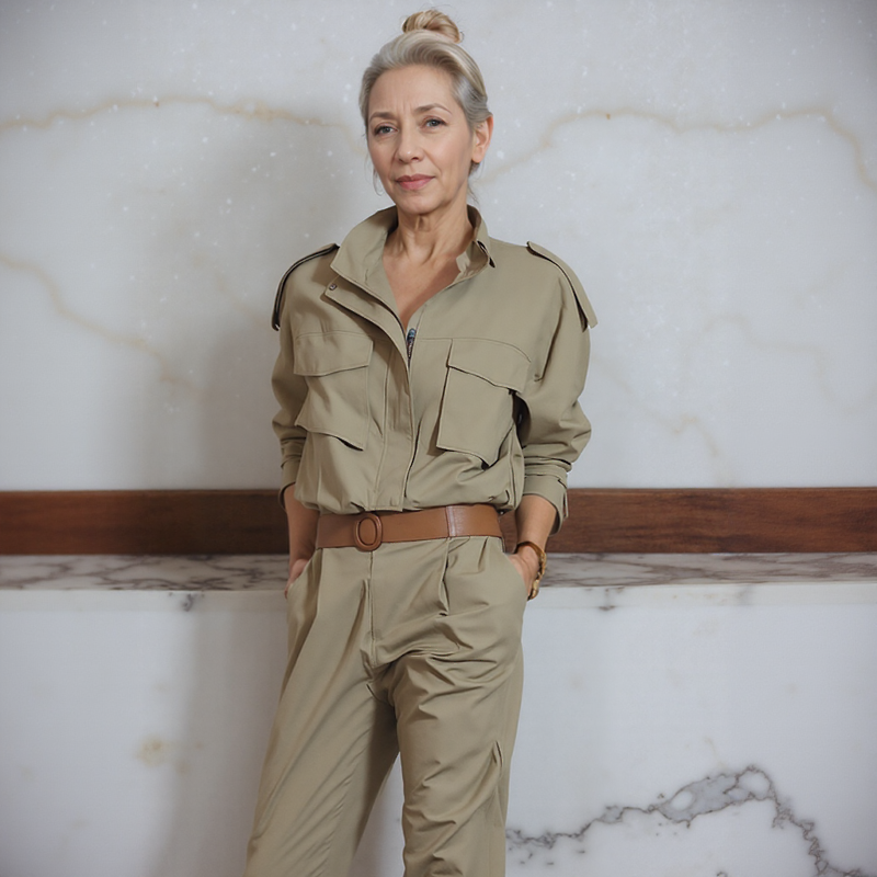 Conjunto Urban Tailor™ com Jaqueta Casual e Calça Cropped  / Alfaiataria Moderna com um Toque Casual para Todas Estações!