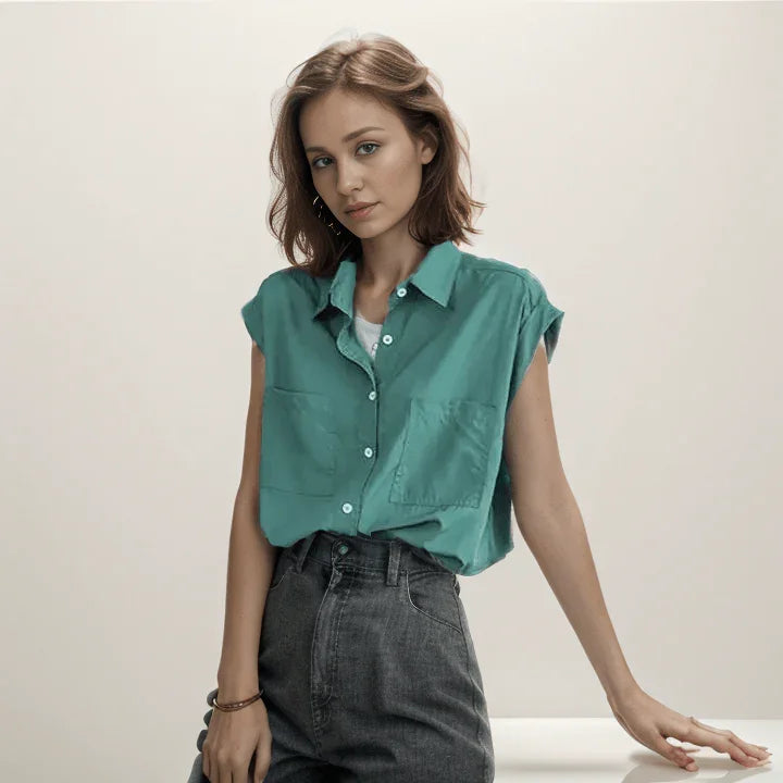 (Compre 1 e Leve 2) Camisa Solange com Mangas Cavadas - Sua Companheira Inseparável nos dias mais Quentes! - ModernLar