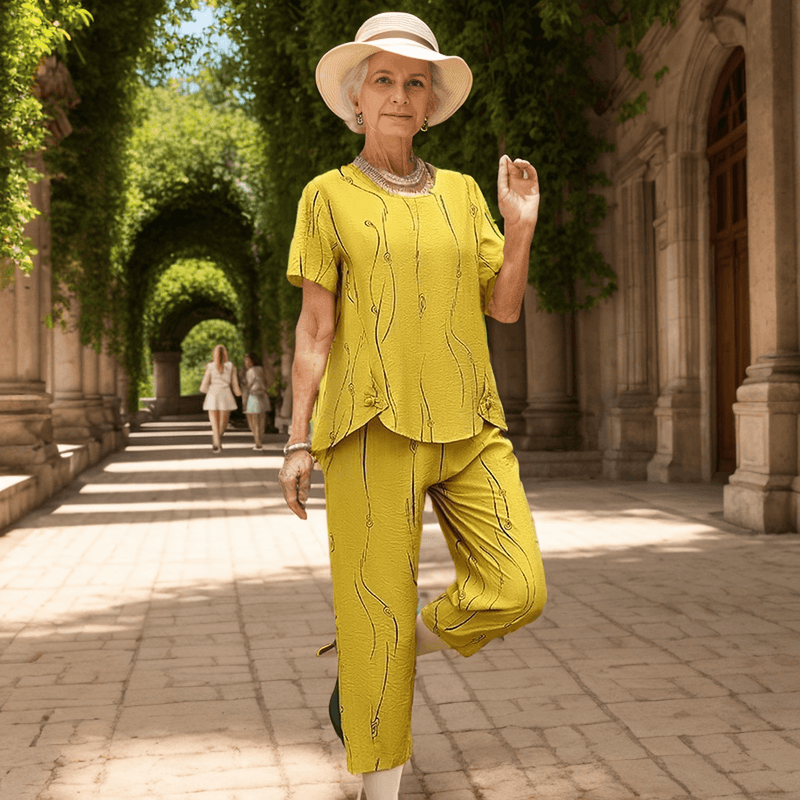 Conjunto Charmie™ Camiseta + Calça / Um Mix Perfeito de Requinte, Conforto e Estilo!