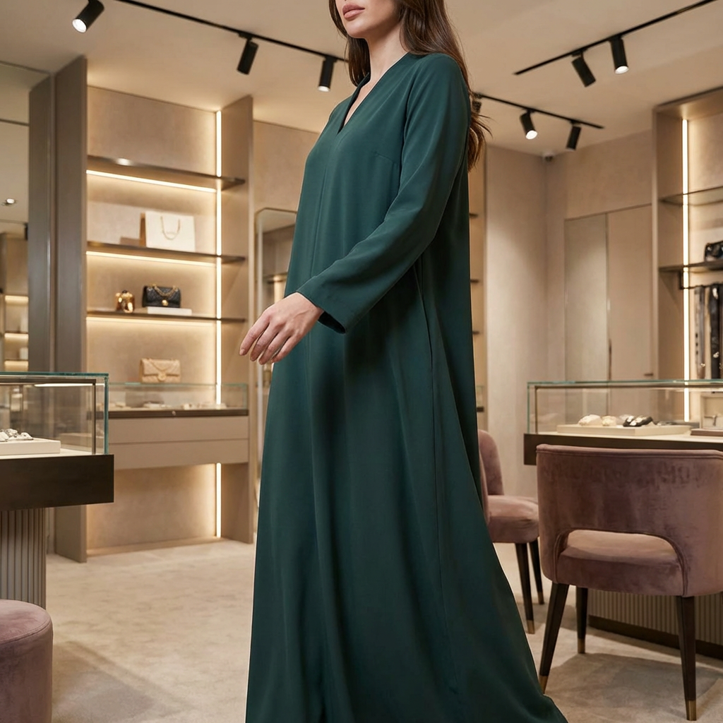 Vestido Lúmina™ em Malha Premium Texturizada com Gola Elegante!