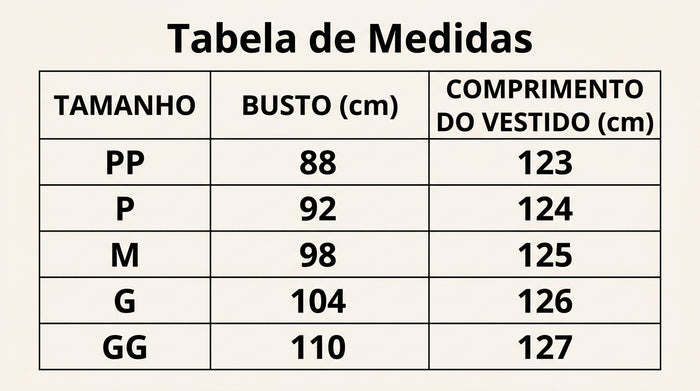 Guia de Tamanhos
