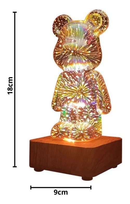Luminaria Decorativa RGB - Crystal Bear / Lâmpada de Vidro com efeitos de Fogos de artifício - ModernLar