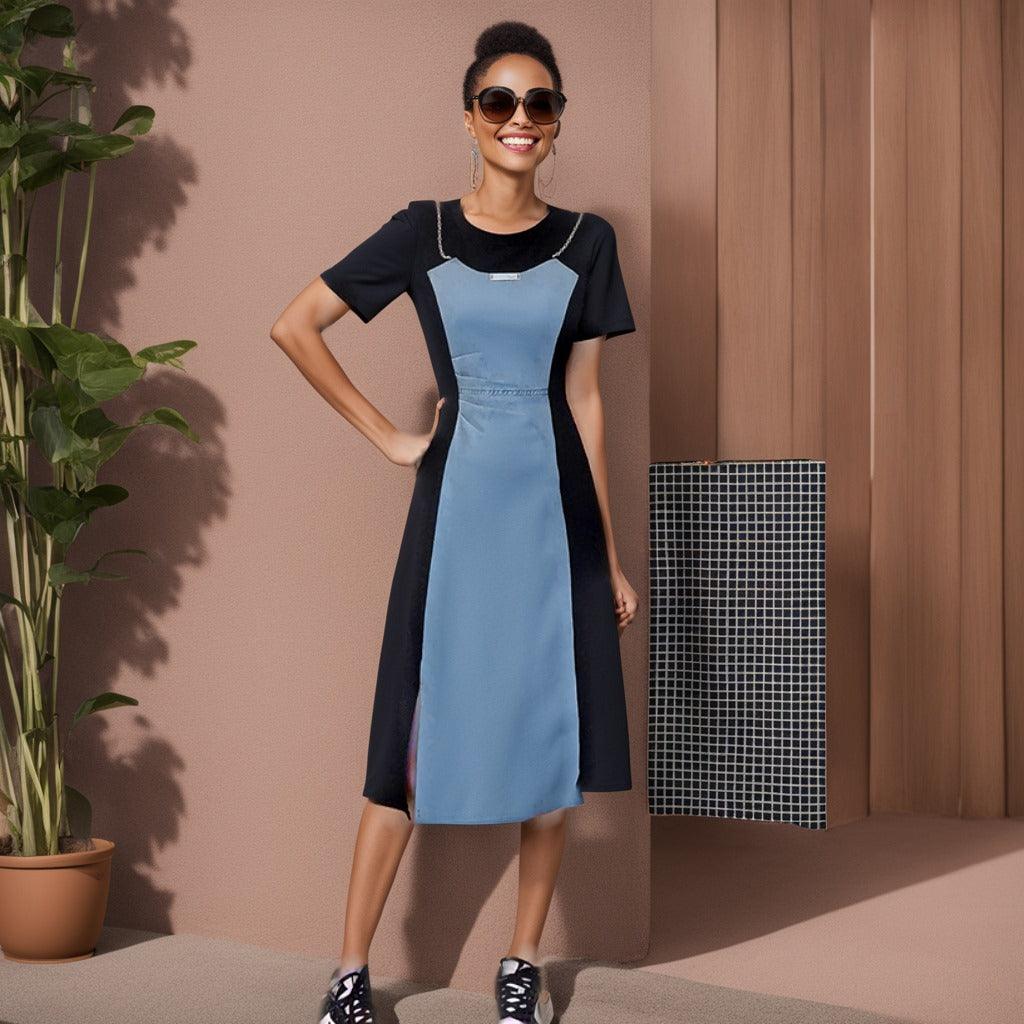 Vestido Livre Frida™ Estilo Jeans / Um Vestidinho com Design Encantador e Criativo que Modela Seu Corpo!! - ModernLar