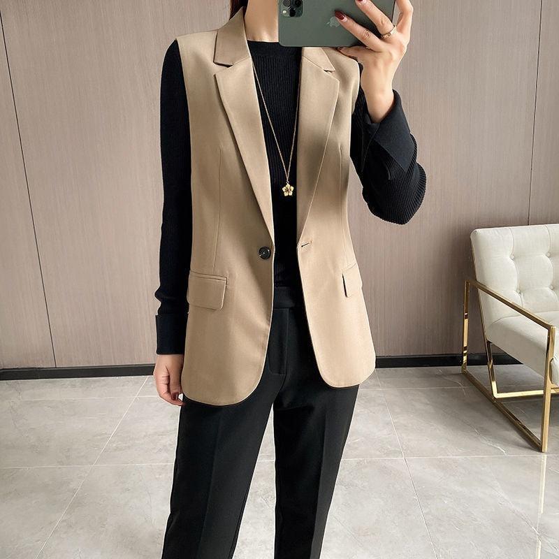 Blazer de Lapela Sophia™ - O Blazer Sem Mangas: Elegância e Estilo em Cada Detalhe! - ModernLar