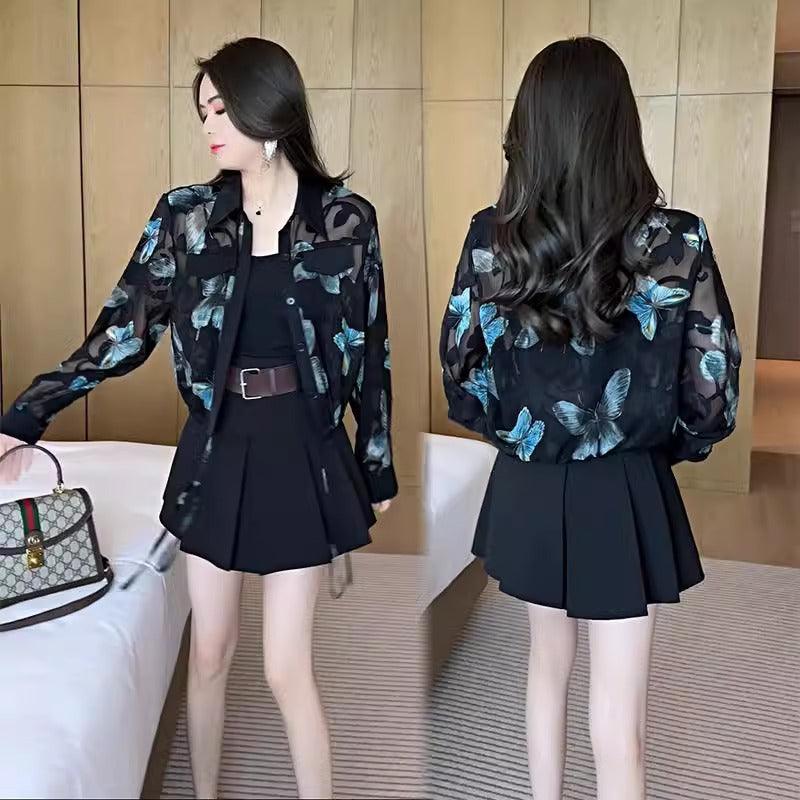 Nova Camisa Papillon Chic™ - Elegância Distinta em Cada Estampa com o charme Francês do Chiffon!! - ModernLar