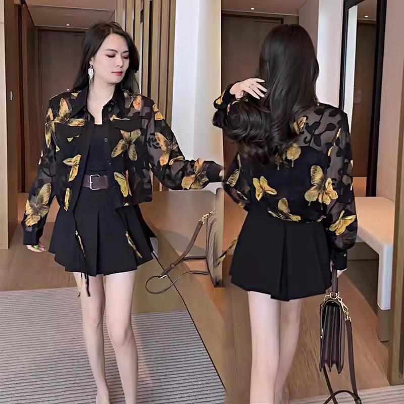 Nova Camisa Papillon Chic™ - Elegância Distinta em Cada Estampa com o charme Francês do Chiffon!! - ModernLar