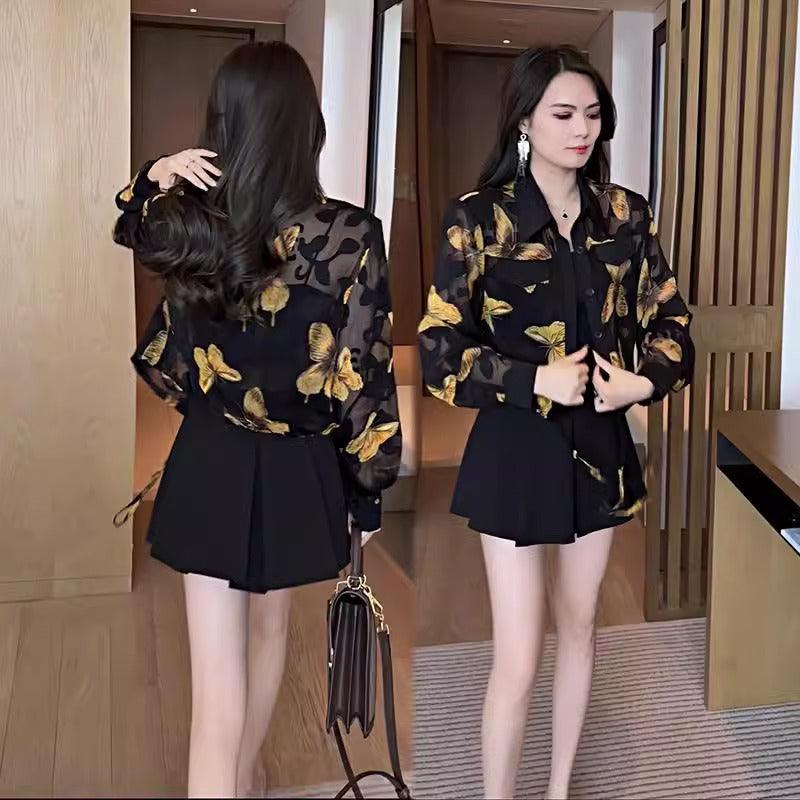 Nova Camisa Papillon Chic™ - Elegância Distinta em Cada Estampa com o charme Francês do Chiffon!! - ModernLar