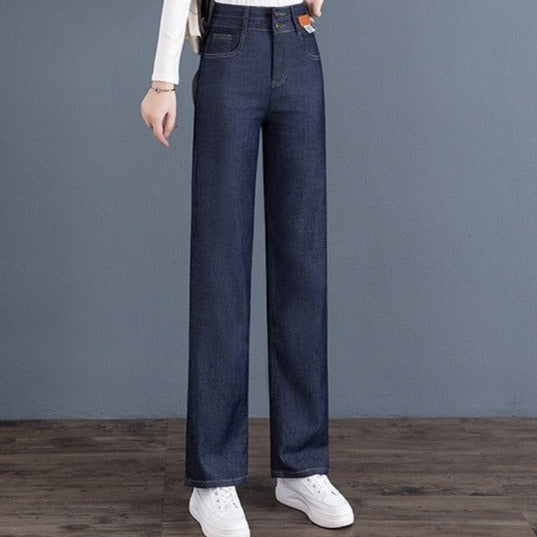 Calça Jeans Lívia™ com Caimento Soltinho e Acabamento Premium / A Calça Oficial da Mulher Moderna e Elegante!!