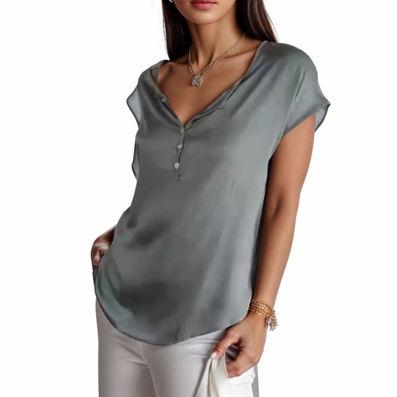 [COMPRE 1 E LEVE 3] Blusinha Sienna™ em Viscose Acetinada / Sofisticação e Conforto em Cada Movimento!