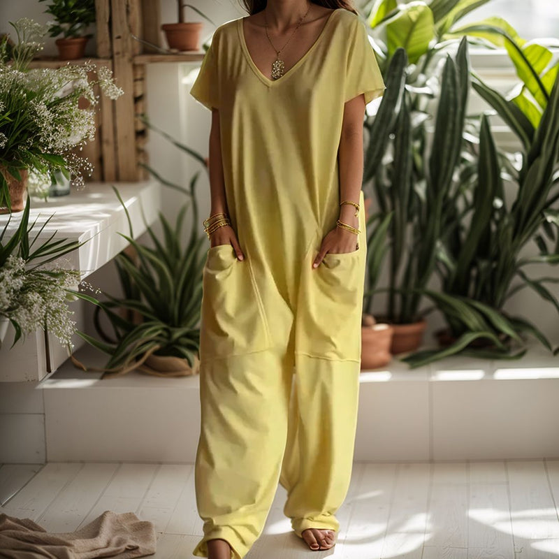 Macacão Caroline™ Design Oversized em Viscose Confort / Conforto e Elegância para Dias de Puro Relaxamento!