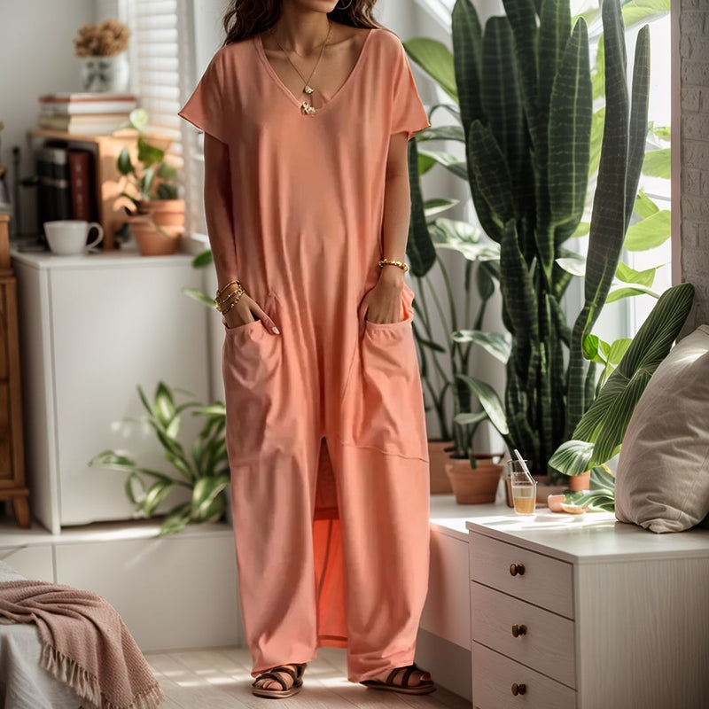 Macacão Caroline™ Design Oversized em Viscose Confort / Conforto e Elegância para Dias de Puro Relaxamento!