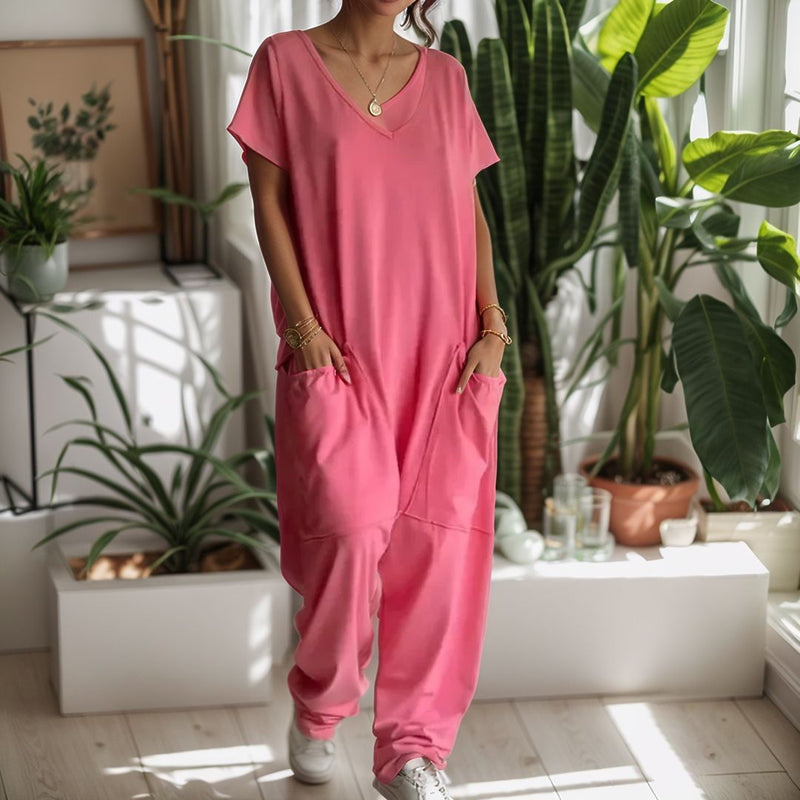 Macacão Caroline™ Design Oversized em Viscose Confort / Conforto e Elegância para Dias de Puro Relaxamento!