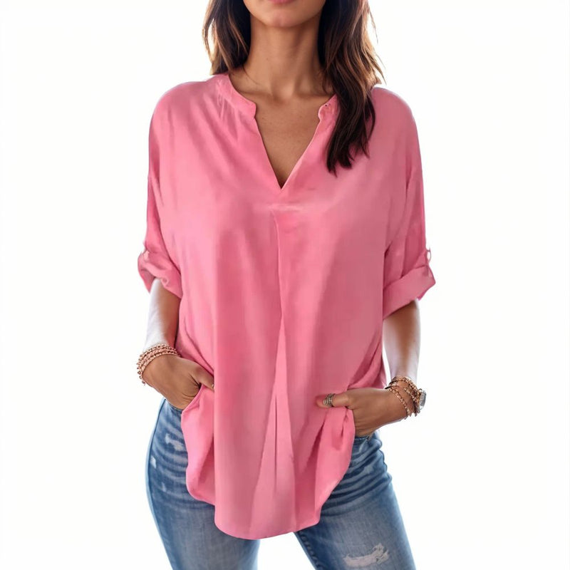 Blusinha Capadócia™ em Viscose de Toque Macio e Gola Minimalista / Sofisticação e Conforto para Todos os Momentos!