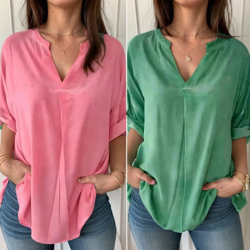 Blusinha Capadócia™ em Viscose de Toque Macio e Gola Minimalista / Sofisticação e Conforto para Todos os Momentos!